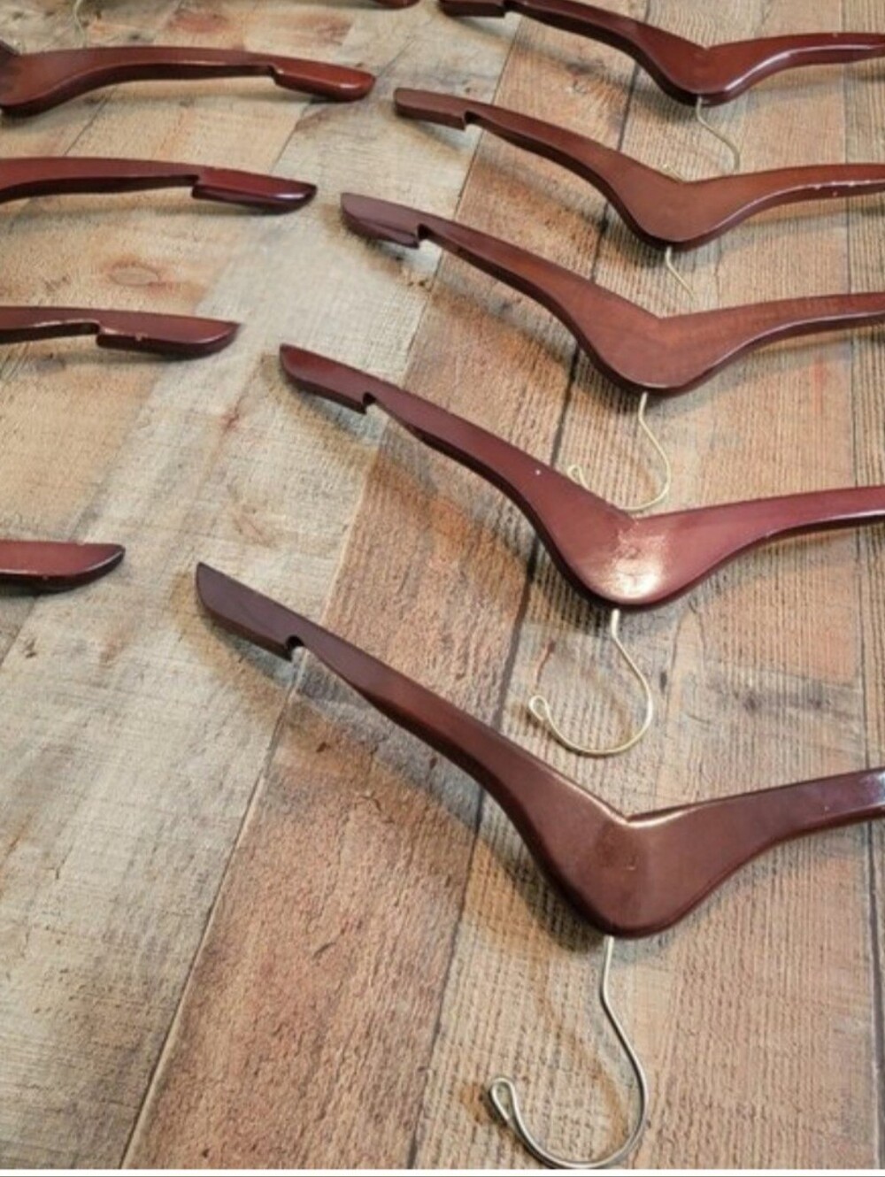 Abercrombie and Fitch Retail Store Wooden Hangers with Notches - 10 - Picture 2 of 16